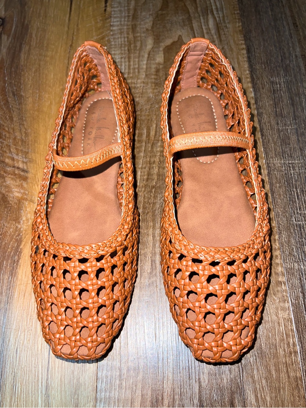 Nicole Miller Millie Round Closed Toe Mary Jane Ballet Flats - Tan, Size 7 - Picture 7 of 10